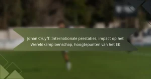 Johan Cruyff: Internationale prestaties, impact op het Wereldkampioenschap, hoogtepunten van het EK